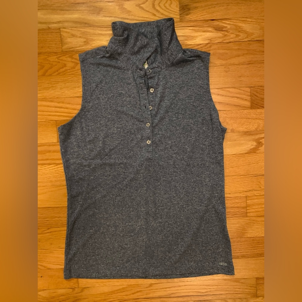 Izod Golf Womens Performance Tank Top Size Medium Heather Grey